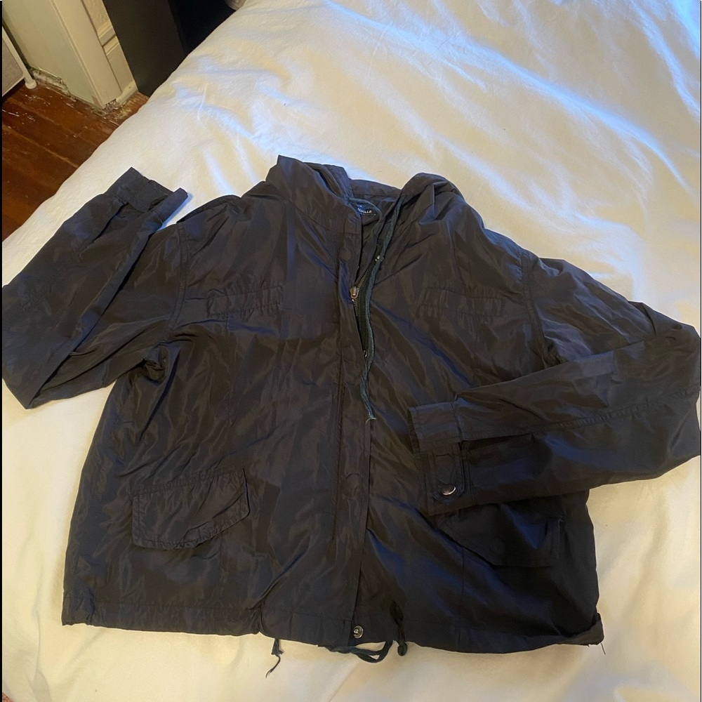 Black windbreaker/ raincoat